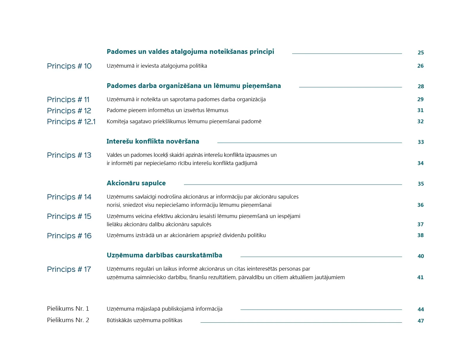 KORPORATĪVĀS PĀRVALDĪBAS KODEKSS