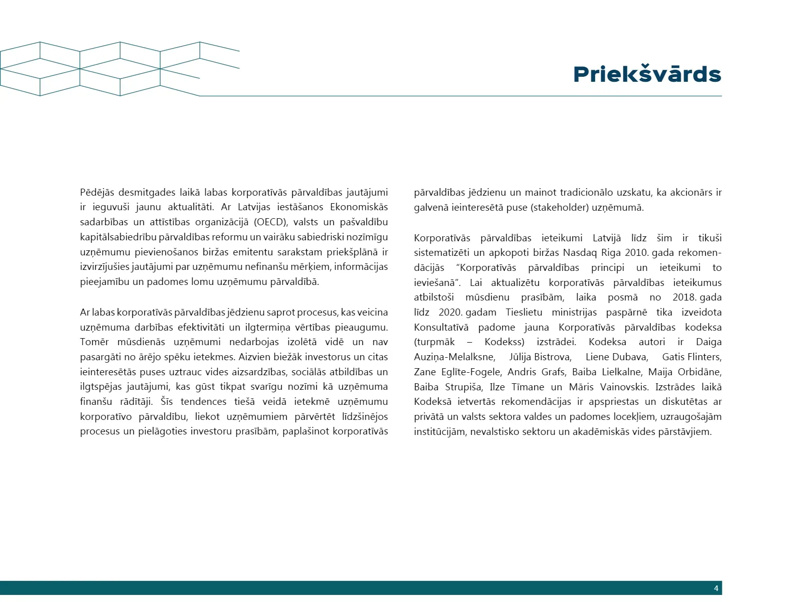 KORPORATĪVĀS PĀRVALDĪBAS KODEKSS